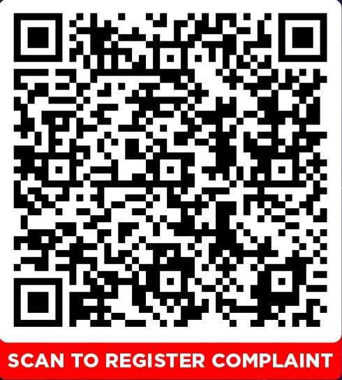 QR code to submit a complaint to Roots IVY